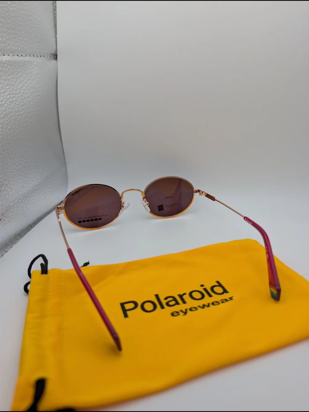 Polaroid Women’s Oval Sunglasses - Pink Frame with Brown Lenses
